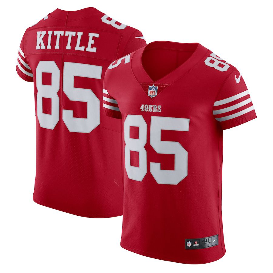 Men San Francisco 49ers #85 George Kittle Nike Scarlet Vapor Elite NFL Jersey